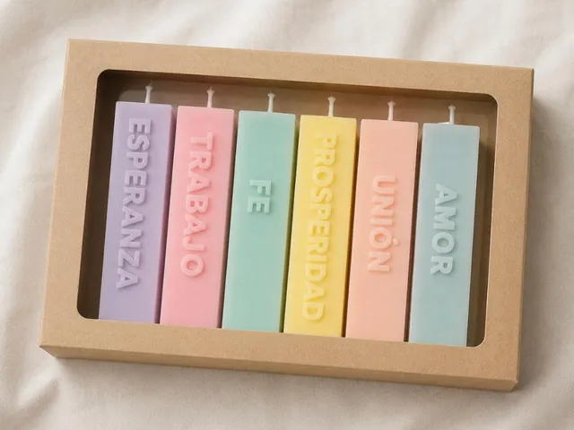 Caja x6 velas de deseos Velaza con palabras de intención